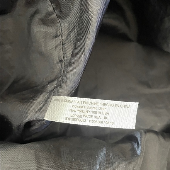 Victoria's Secret Tote Bag Womens Black Rose Gold Metallic Trim Large Travel - Picture 6 of 9